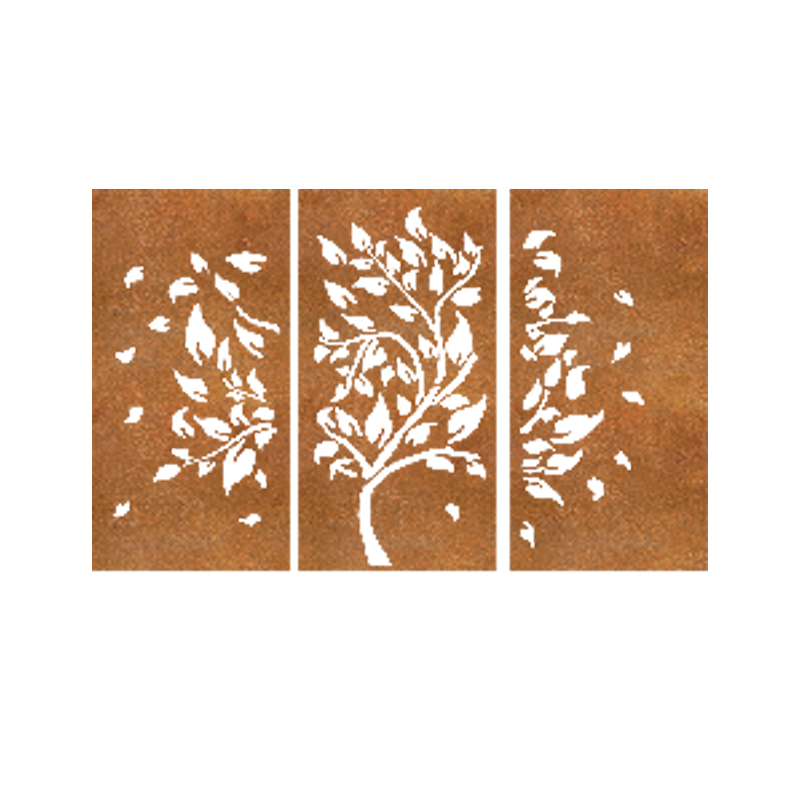 2mm thick outdoor screen, modern rusted yard divider